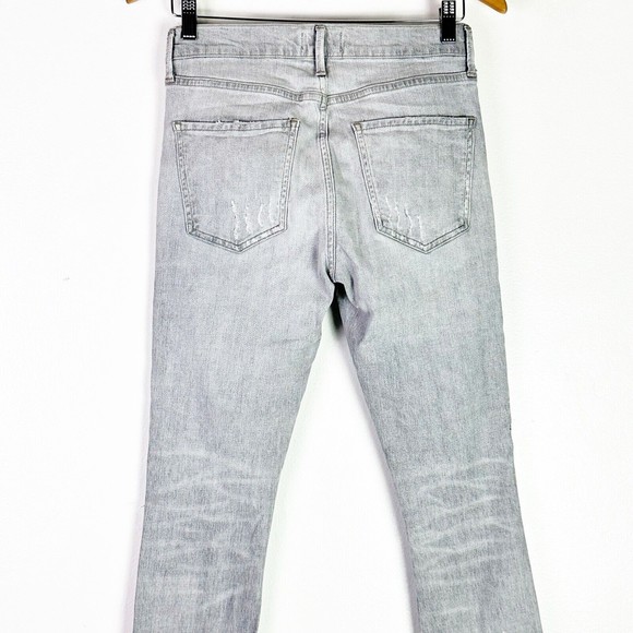 Agolde Sophie Jeans Women's Sz 26 High Rise Skinny Crop Gray Distressed - Picture 10 of 14